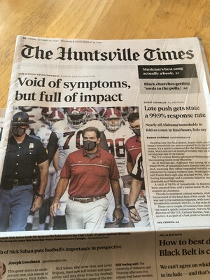 Huntsville Times Front Page (16 Oct 20)