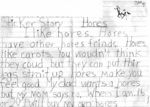3rd Grade Sticker Story